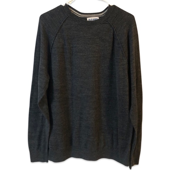 EUC Old Navy Men's Crew Neck Pullover Dark Heather Gray - Picture 1 of 6